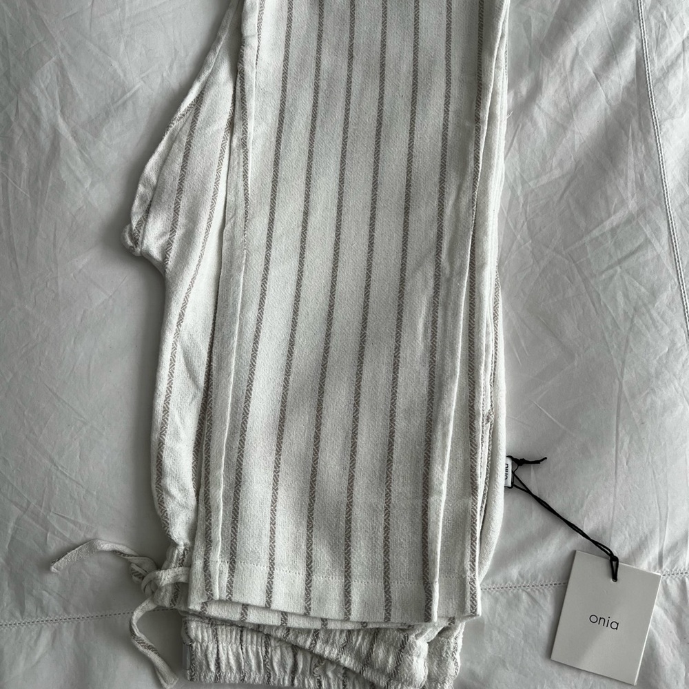 Onia Striped Linen Pants